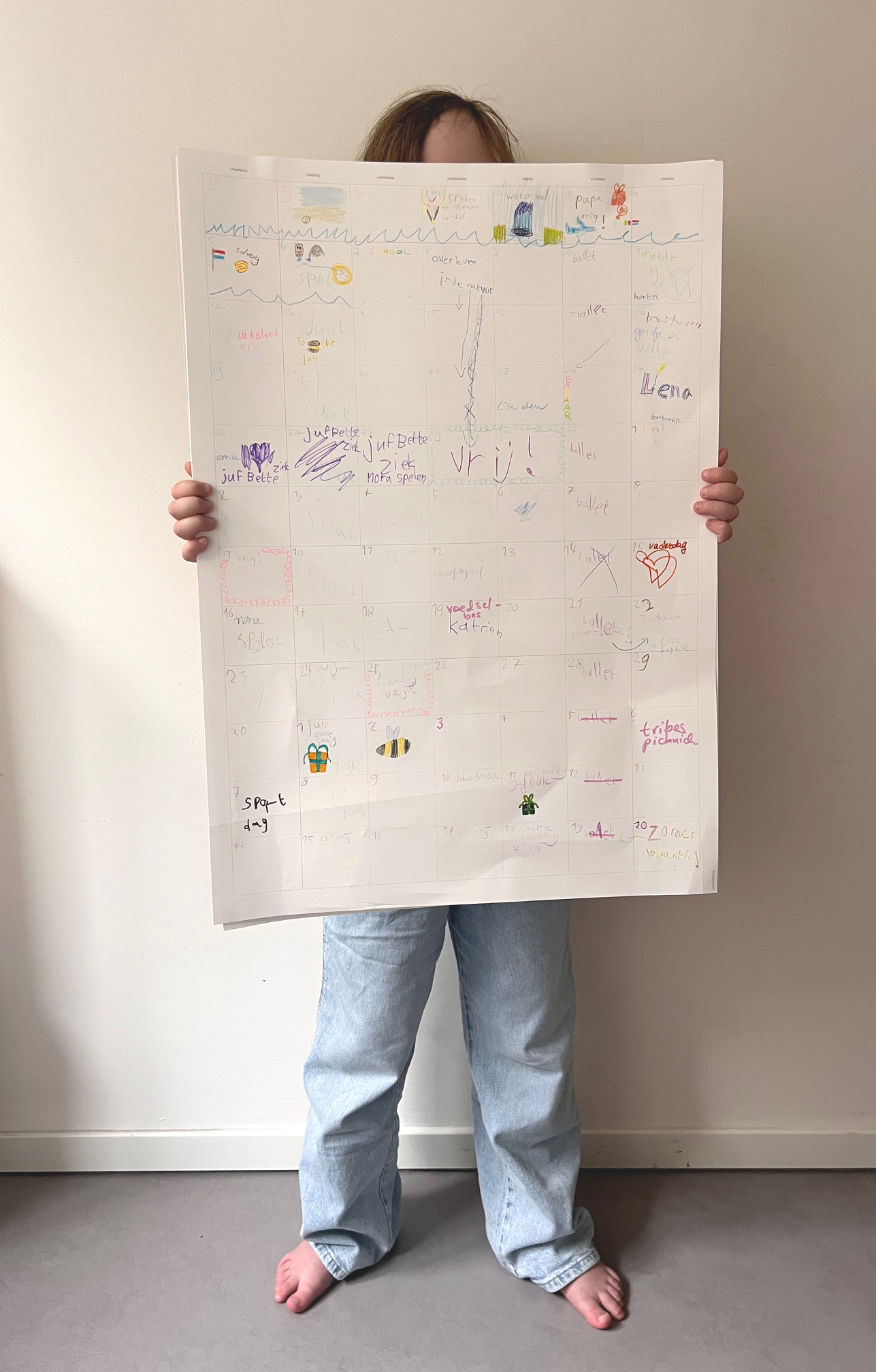 Tekenkalender gevuld De Kleine Vrede